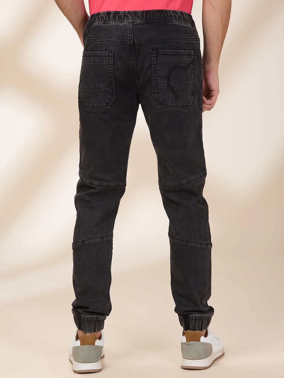 Grey Slim Fit Joggers For Men By Being Human Clothing - Image 3