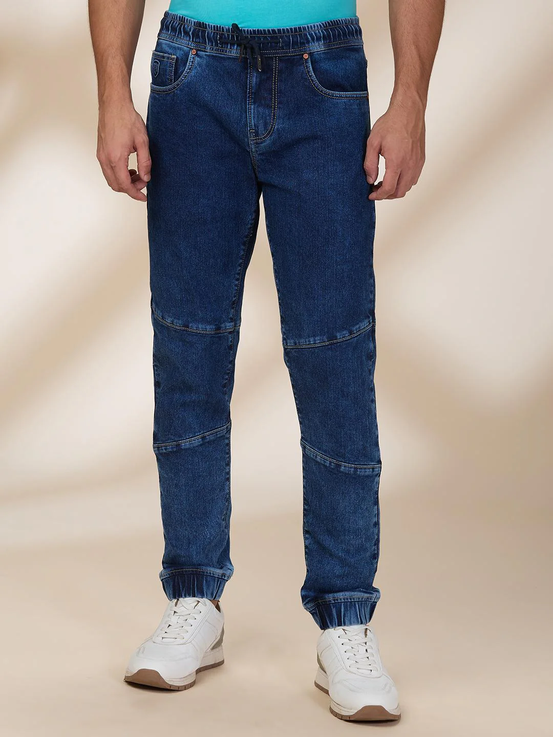 Blue Slim Fit Joggers For Men By Being Human Clothing