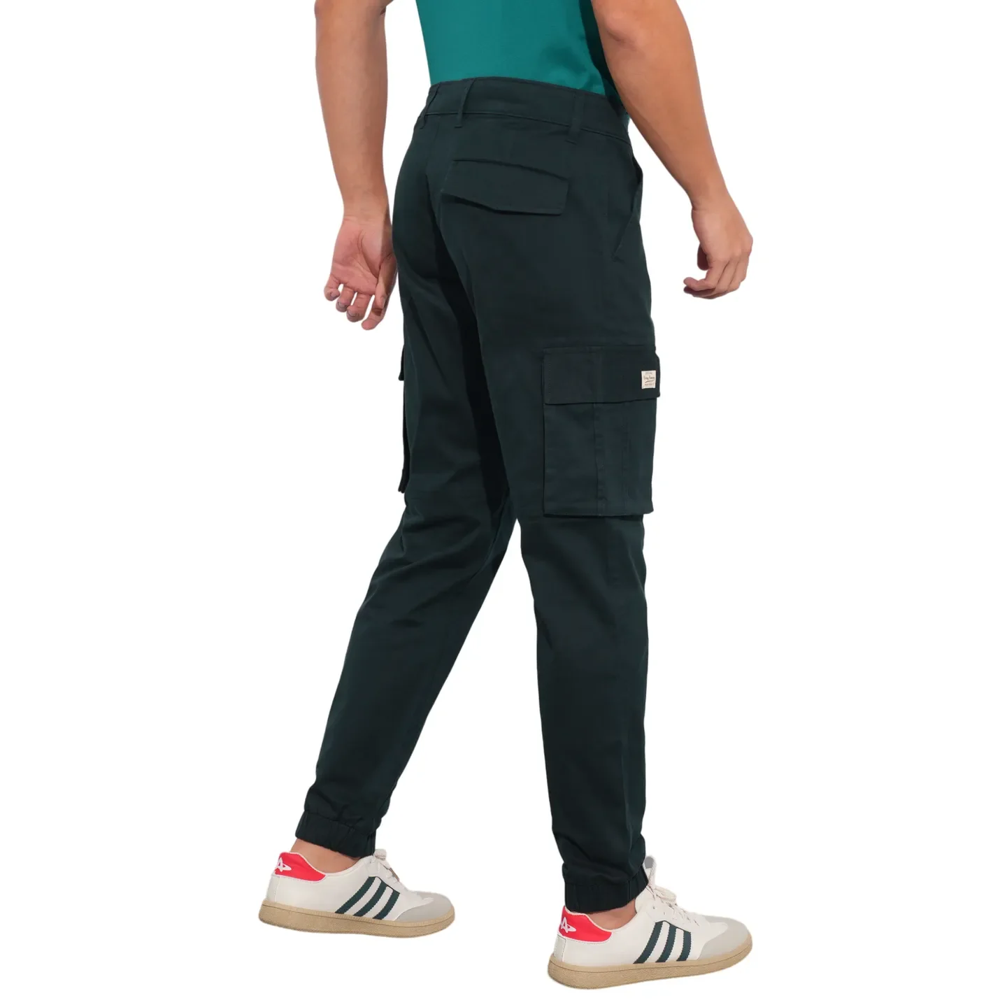 Navy Slim Fit Joggers For Men By Being Human Clothing - Image 3