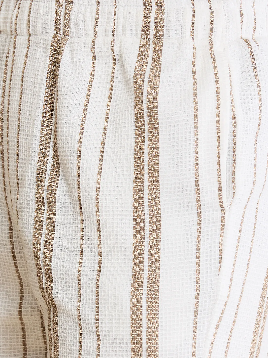 Beige Regular Fit Shorts For Men By Being Human Clothing - Image 5