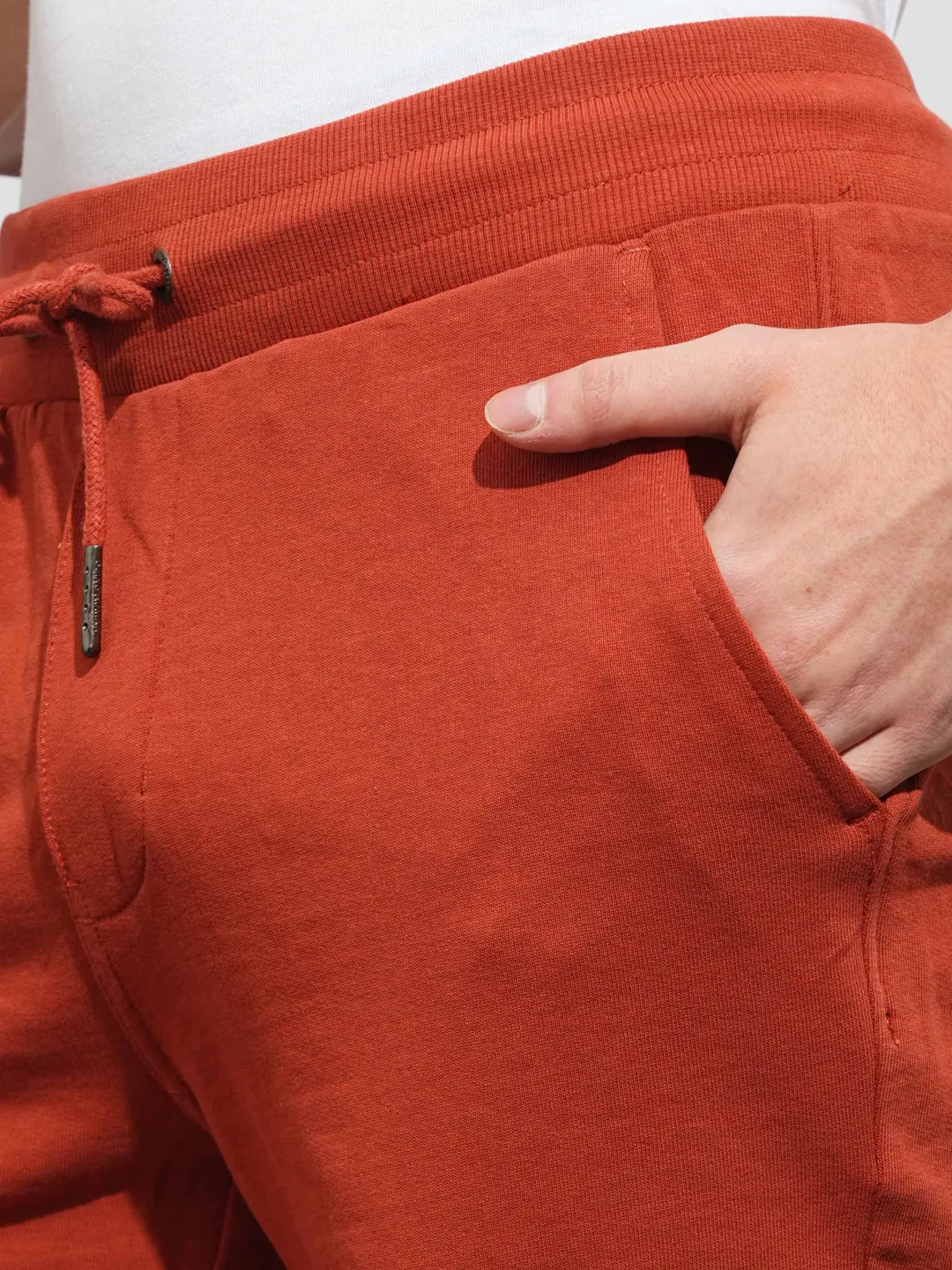 Rust Regular Fit Shorts For Men By Being Human Clothing - Image 5