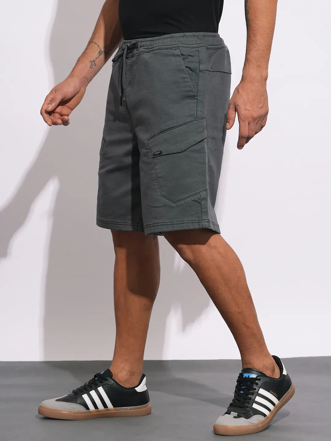 Grey Shorts Fit Men's Shorts by Being Human Clothing - Image 2