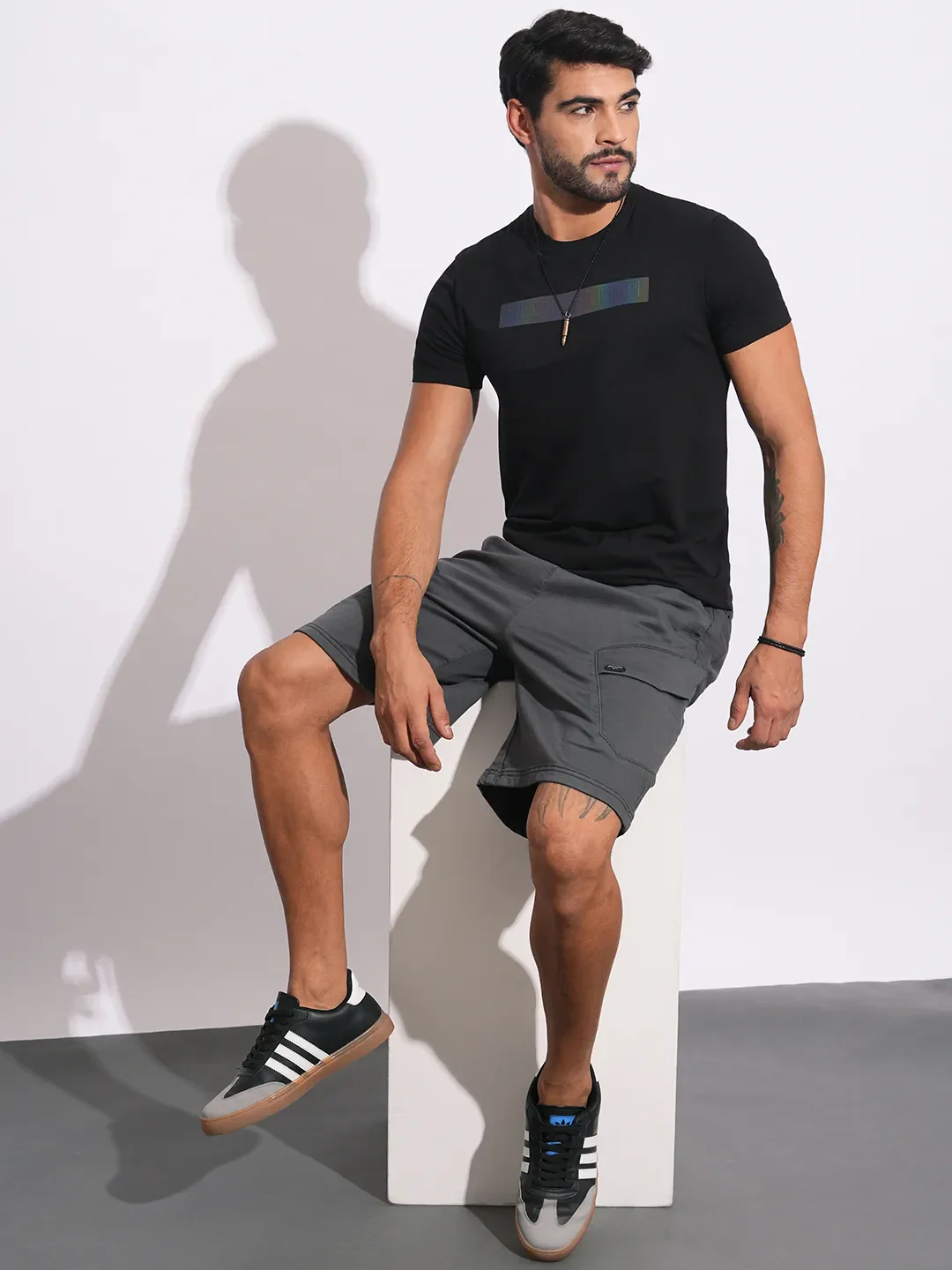 Grey Shorts Fit Men's Shorts by Being Human Clothing - Image 4