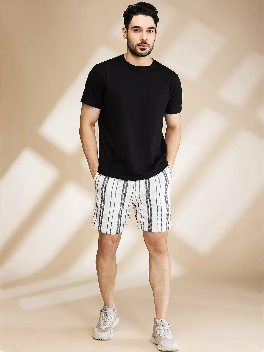 Grey Slim Fit Shorts For Men By Being Human Clothing - Image 2