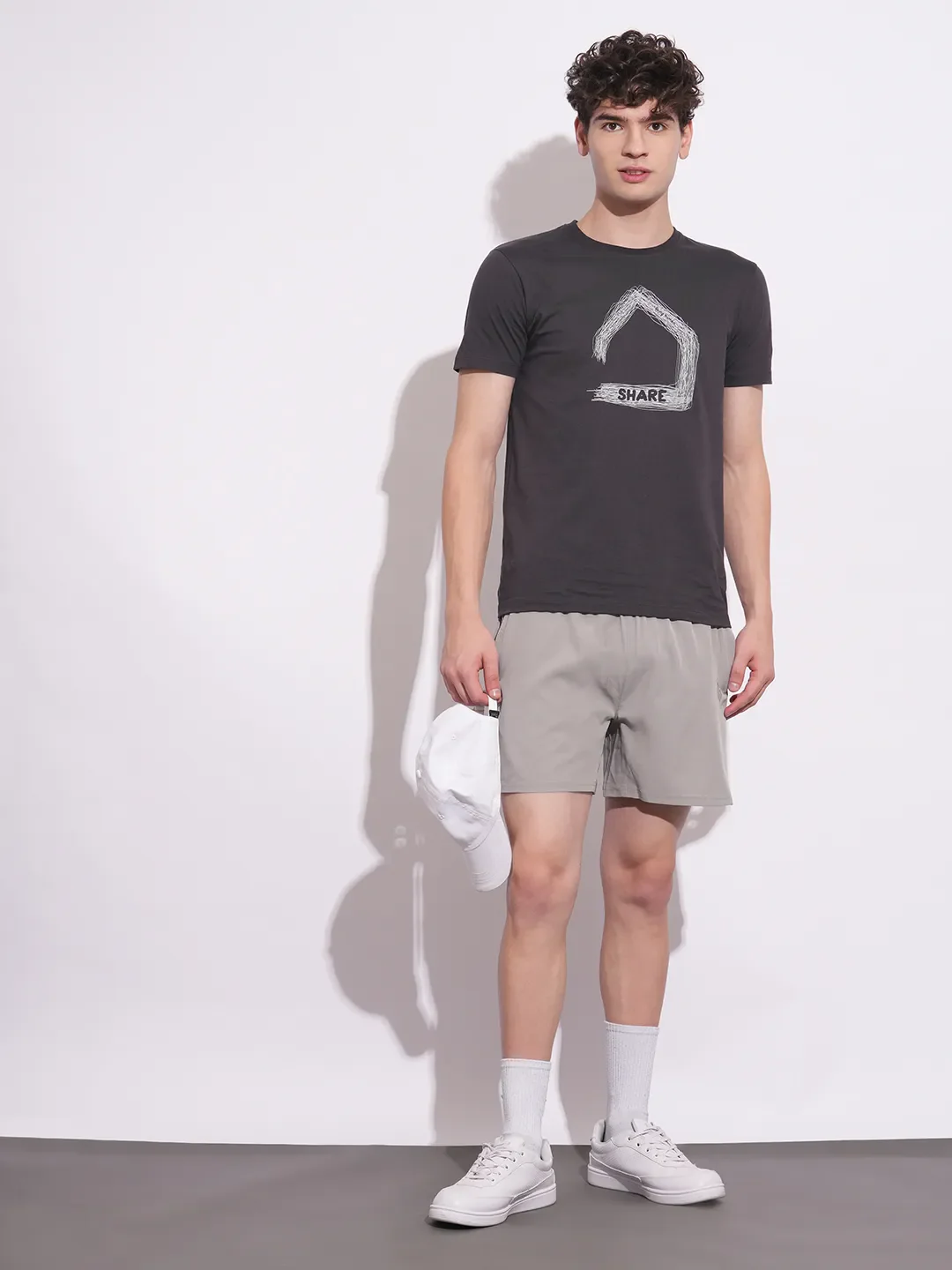Grey Relax Fit Men's Shorts by Being Human Clothing - Image 4