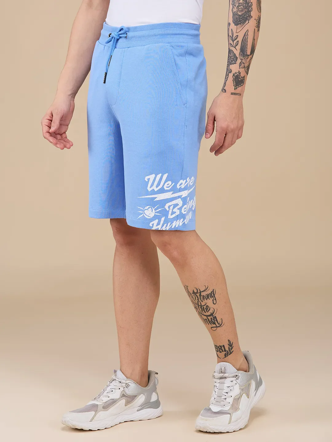 Blue Shorts Fit Men's Shorts by Being Human Clothing - Image 4