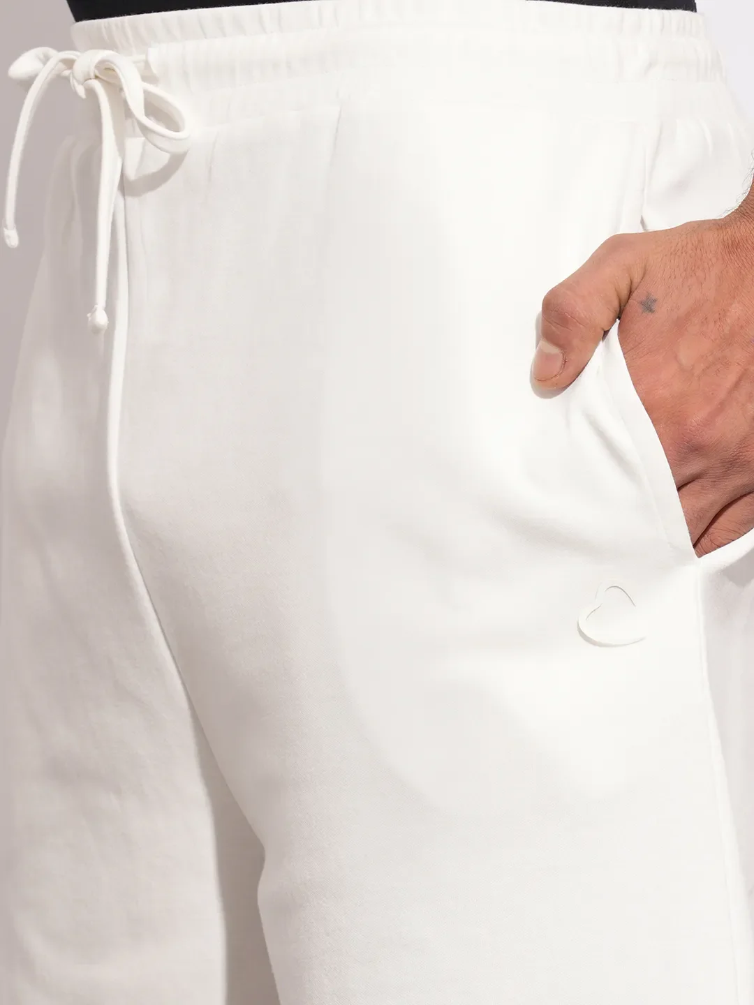 White Regular Fit Shorts For Men By Being Human Clothing - Image 5