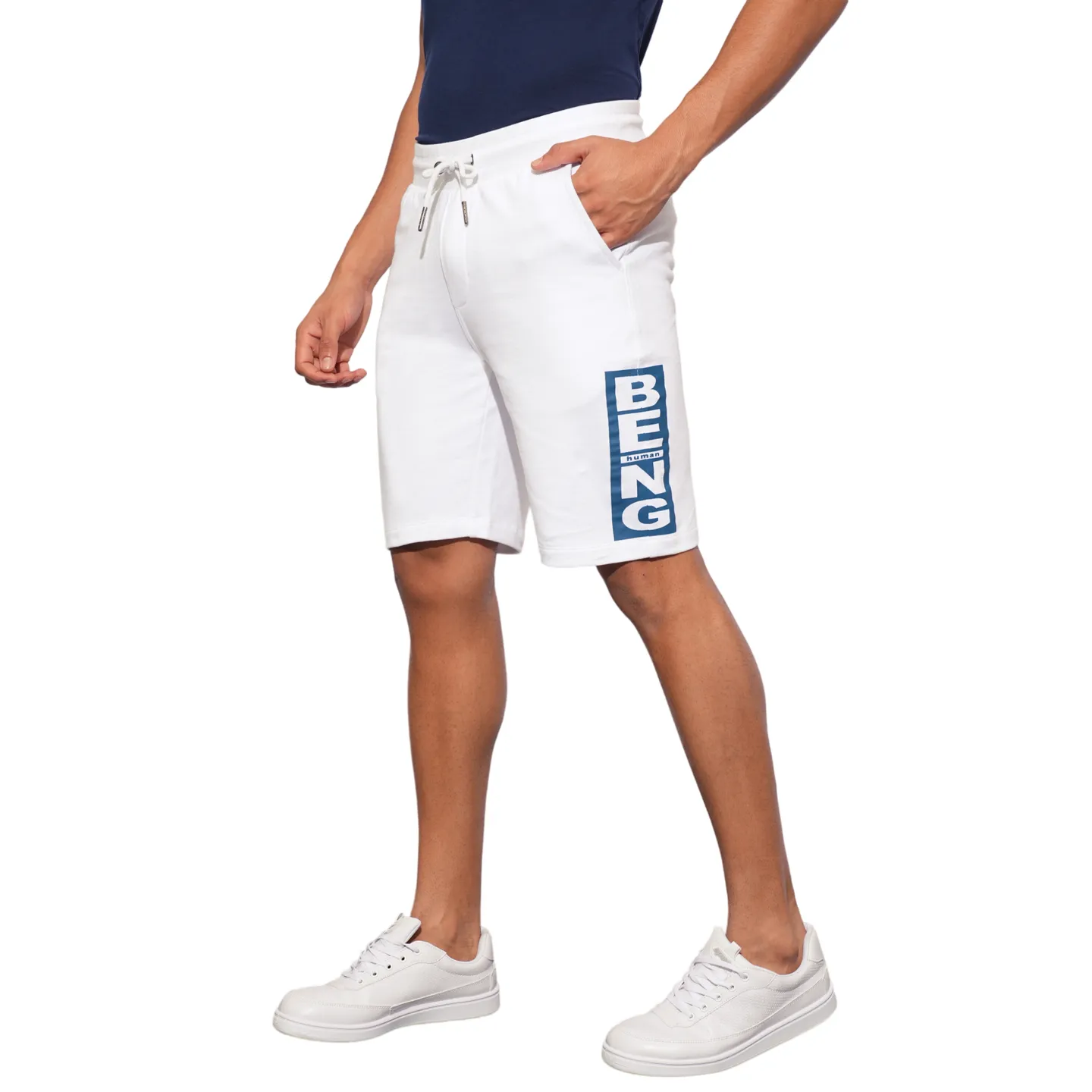 White Shorts Fit Men's Shorts by Being Human Clothing - Image 3