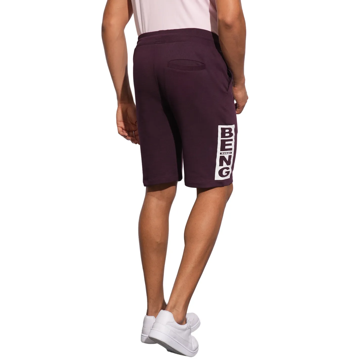 Wine Regular Fit Shorts For Men By Being Human Clothing - Image 2