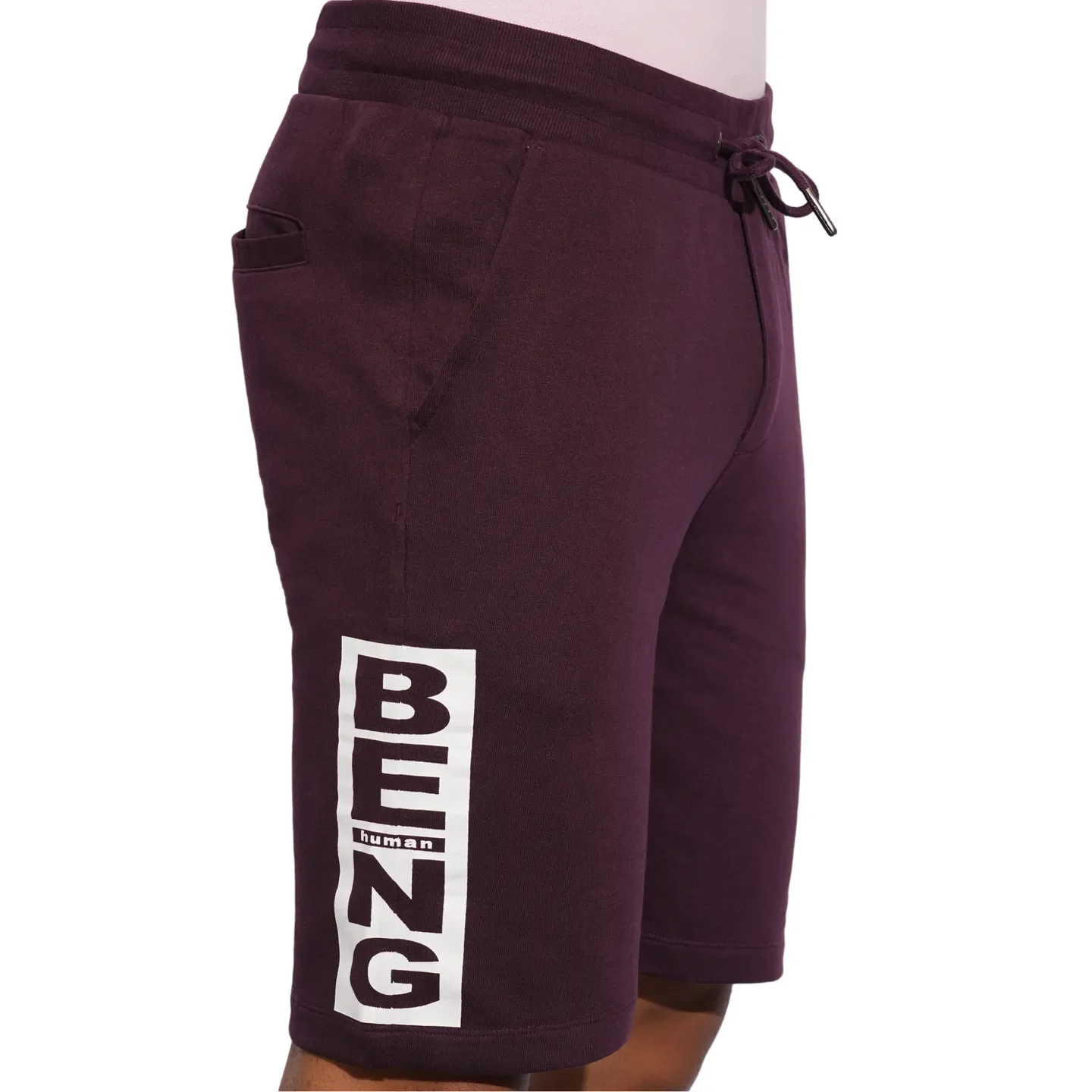 Wine Regular Fit Shorts For Men By Being Human Clothing - Image 5