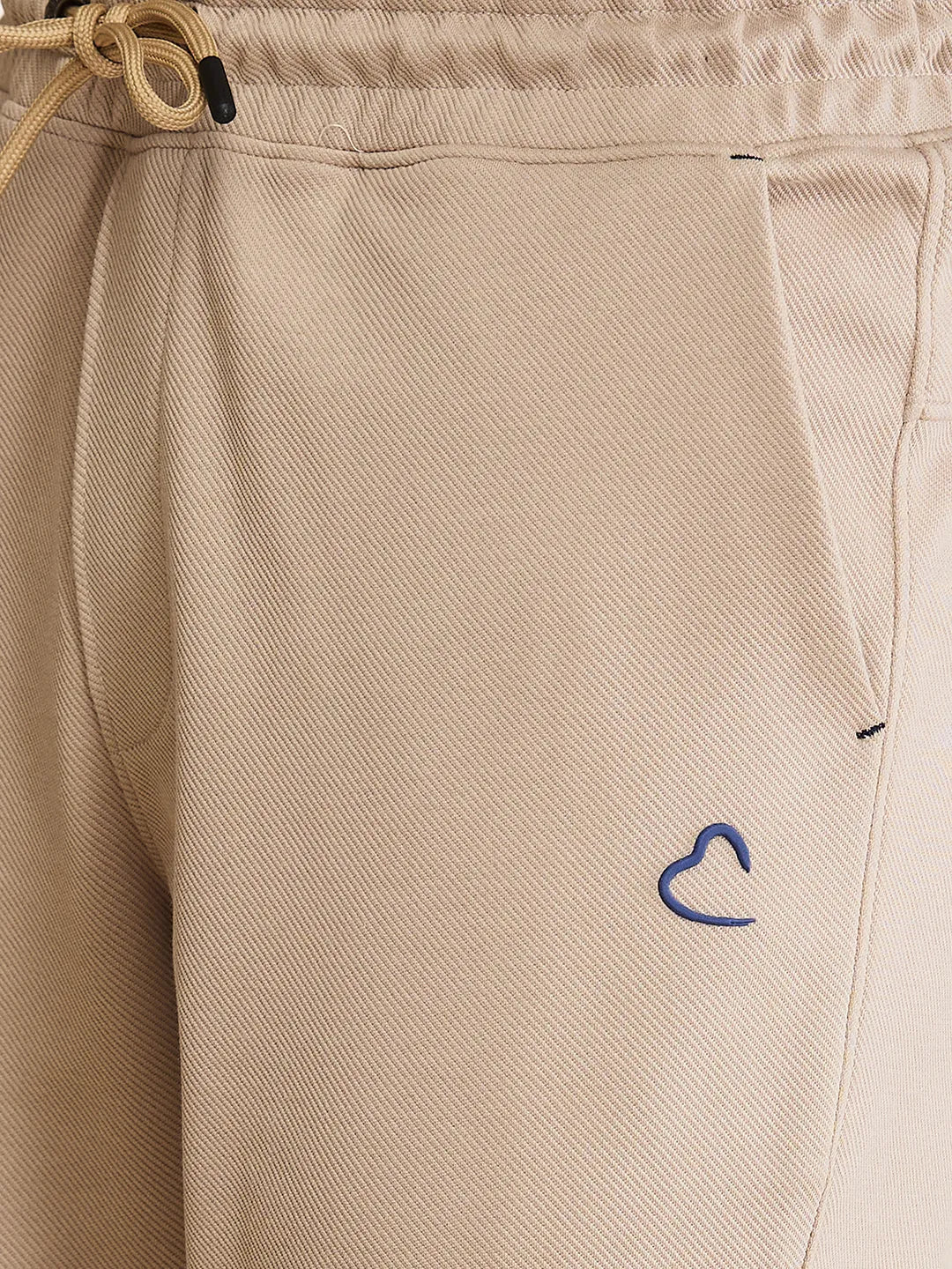 Beige Regular fit Men's Track Pants by Being Human Clothing - Image 5