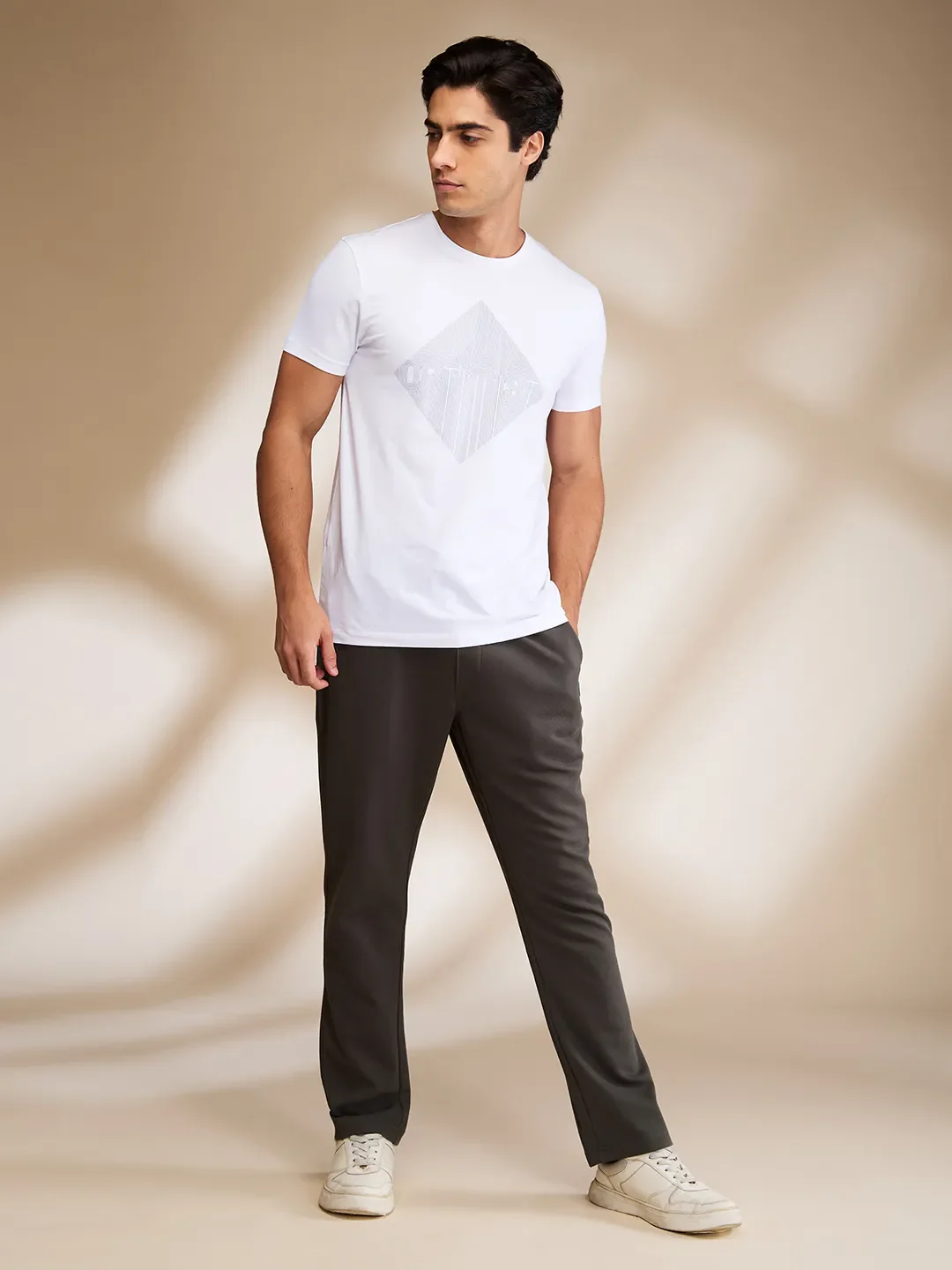 Green Regular Fit Track Pants For Men By Being Human Clothing - Image 2