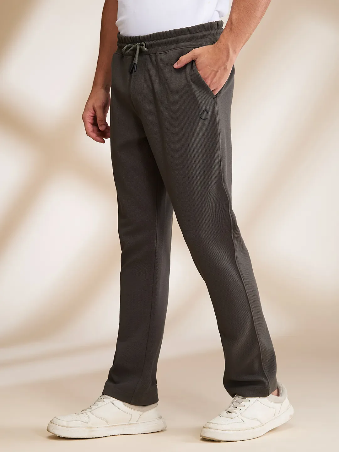 Green Regular Fit Track Pants For Men By Being Human Clothing - Image 4