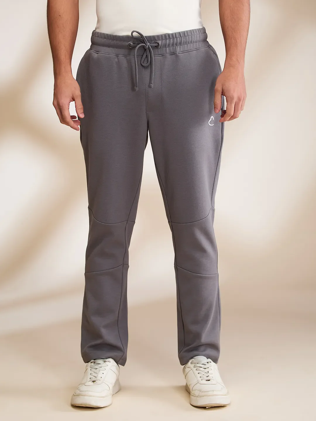Grey Regular Fit Track Pants For Men By Being Human Clothing