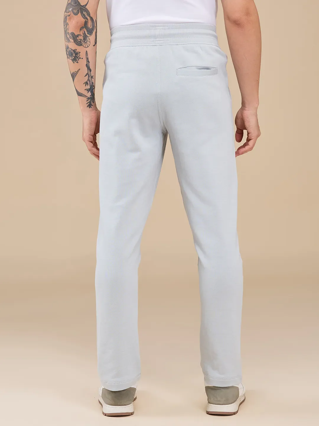 Grey Regular fit Men's Track Pants by Being Human Clothing - Image 3