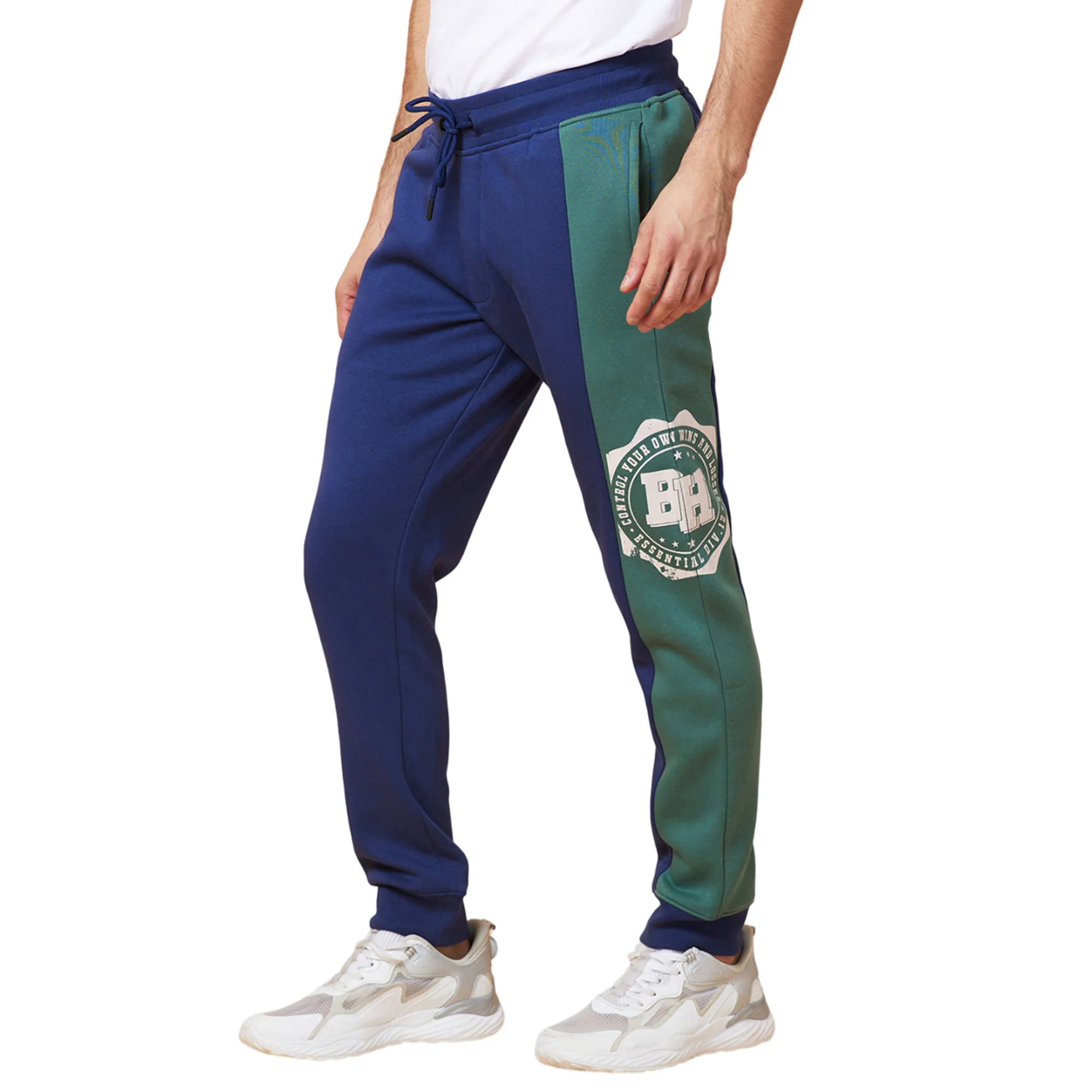 Midnight Blue Regular Fit Track Pants For Men By Being Human Clothing - Image 4