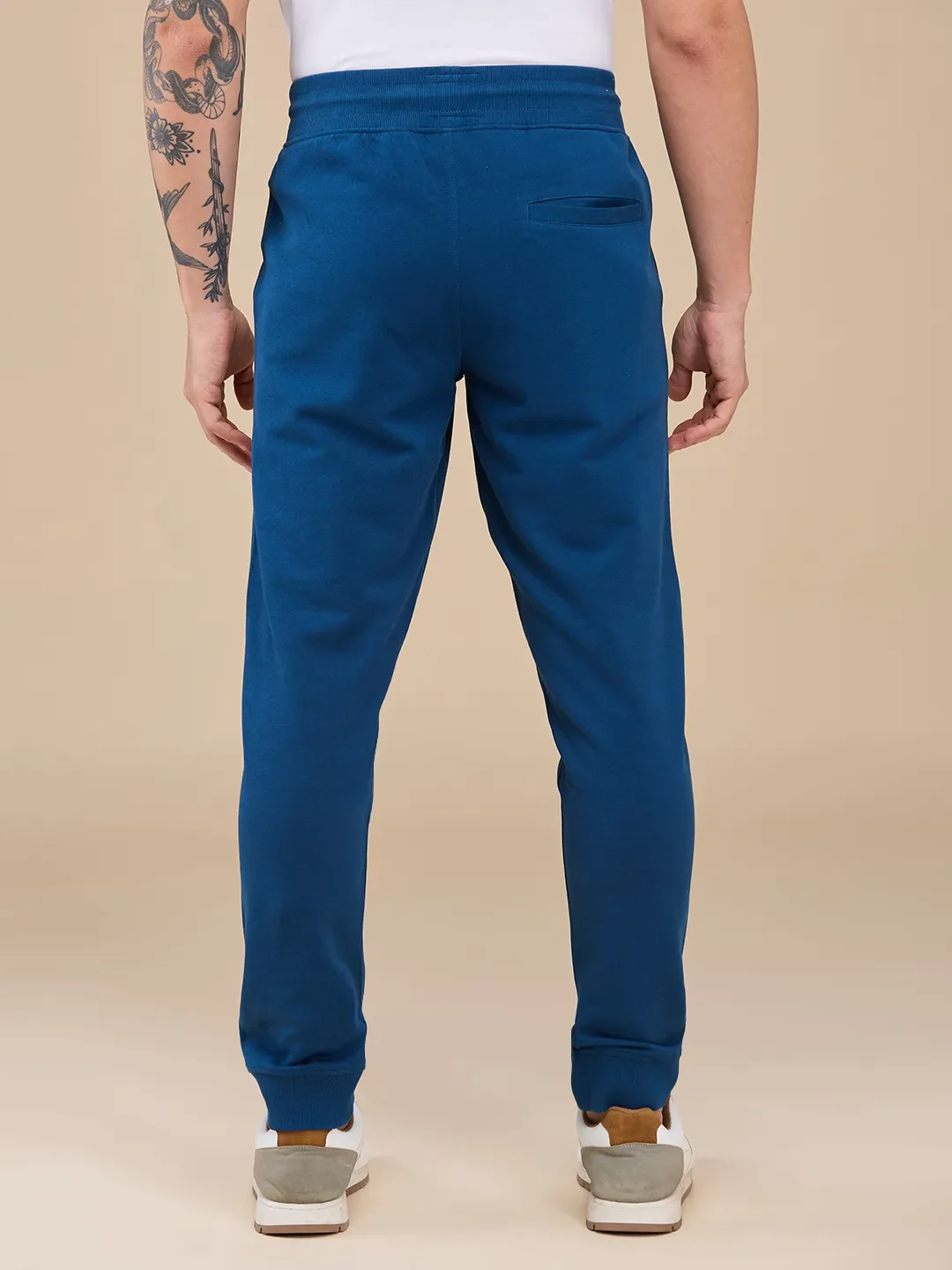 Blue Regular fit Men's Track Pants by Being Human Clothing - Image 3
