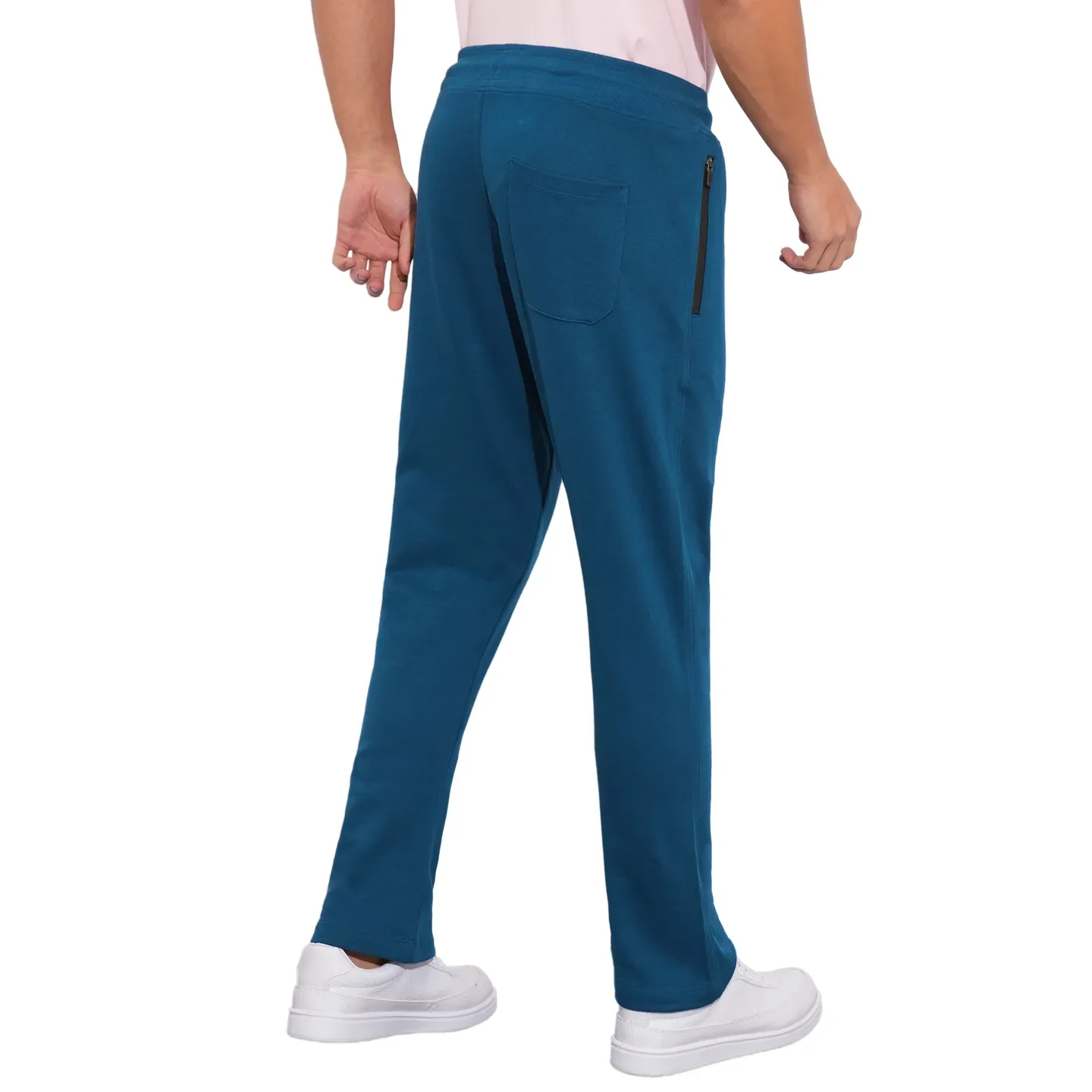 Navy Regular Fit Track Pants For Men By Being Human Clothing - Image 3