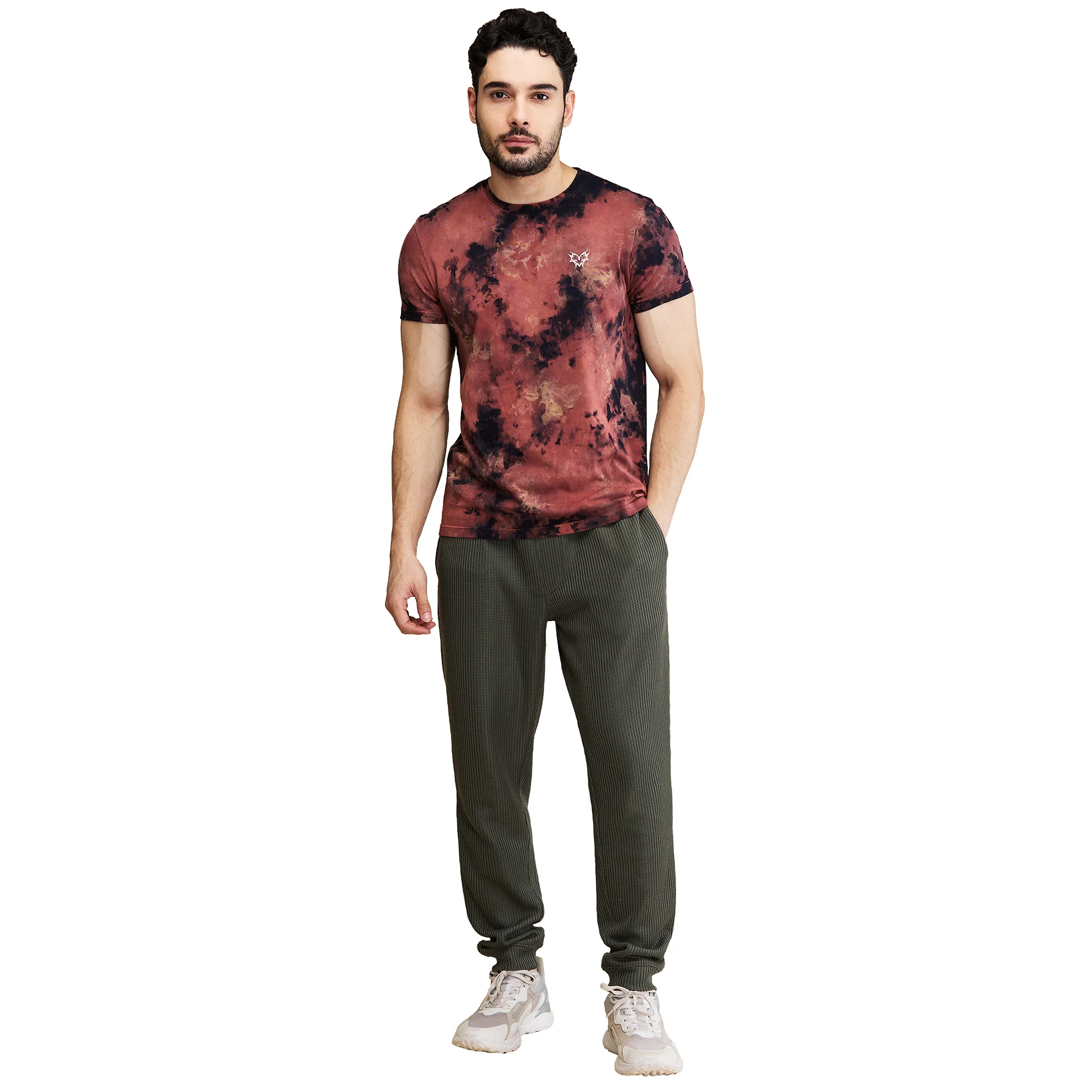 Olive Regular Fit Track Pants For Men By Being Human Clothing - Image 2