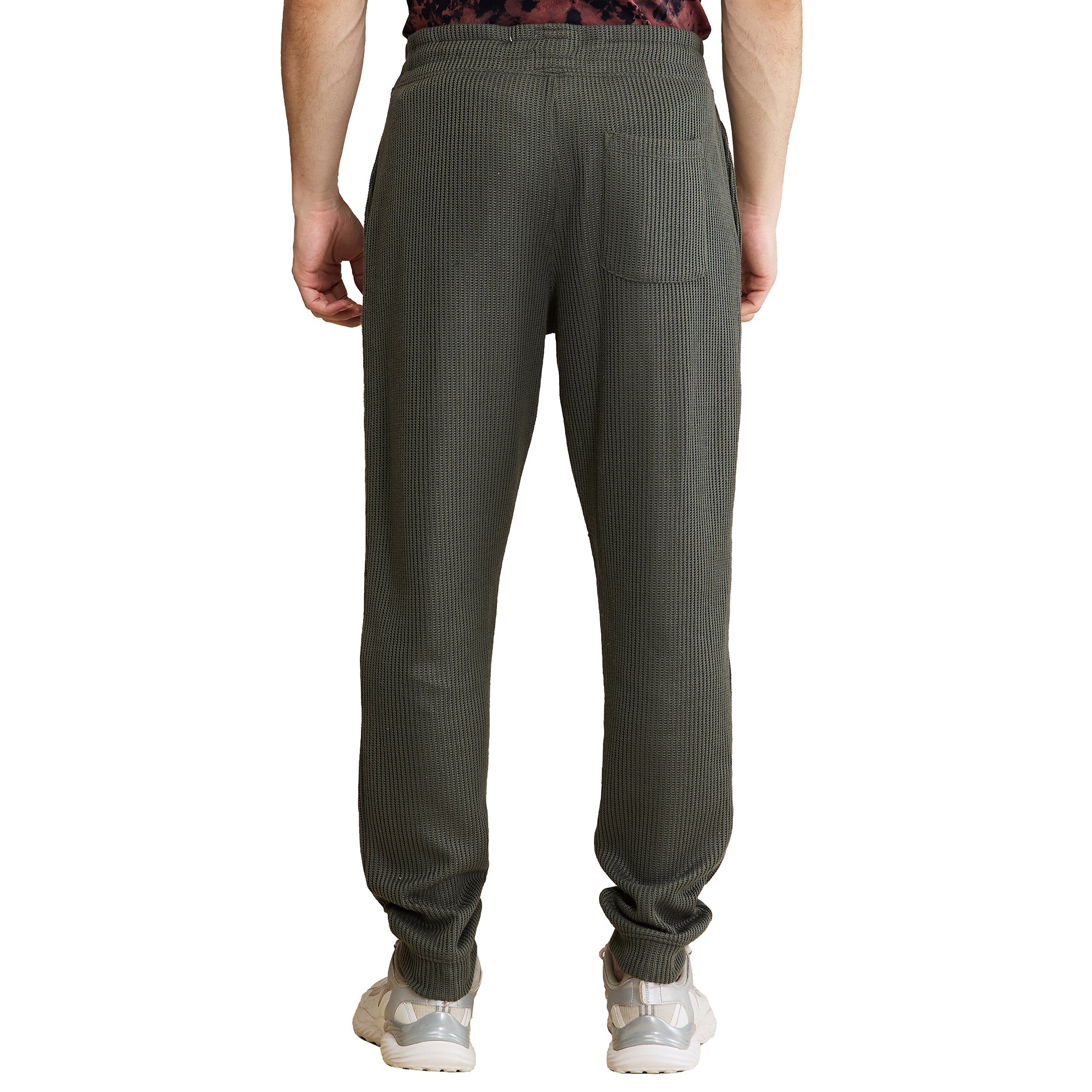 Olive Regular Fit Track Pants For Men By Being Human Clothing - Image 3