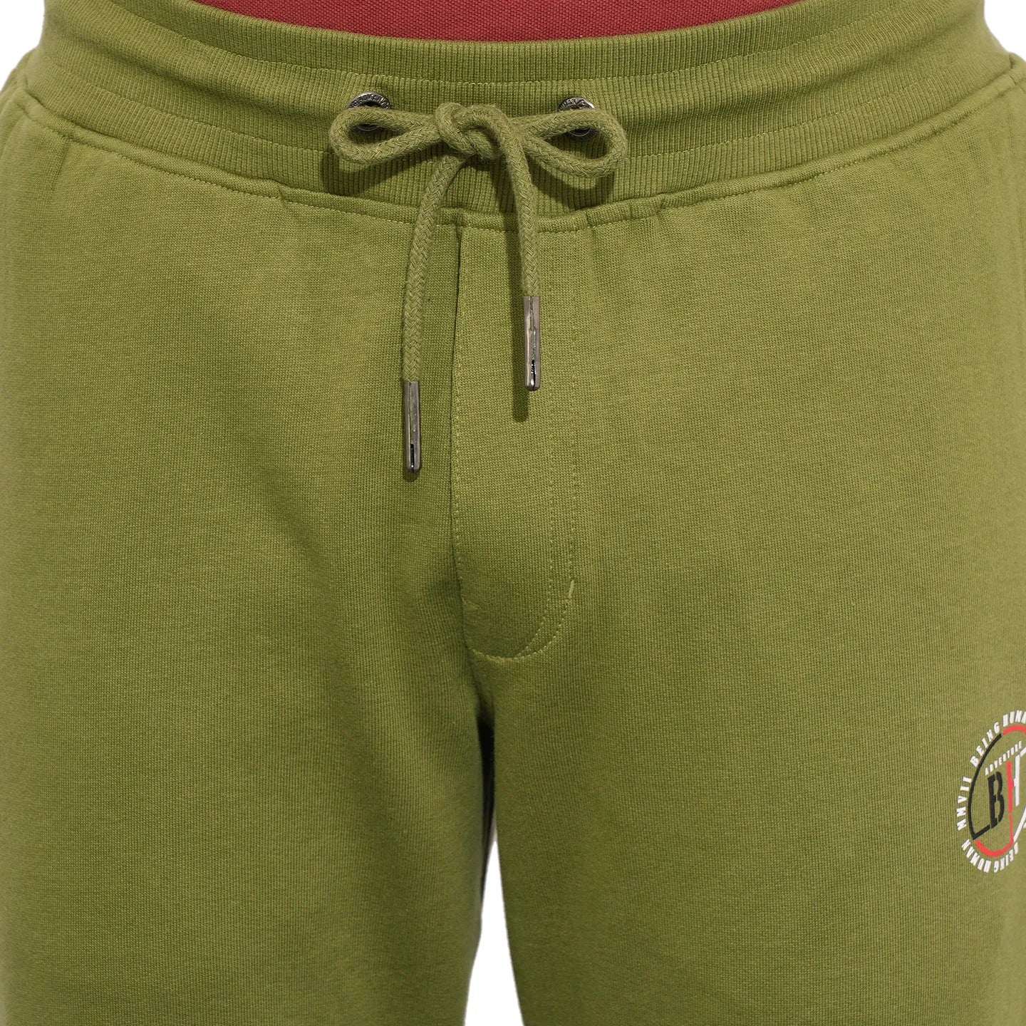Olive Regular Fit Track Pants For Men By Being Human Clothing - Image 5