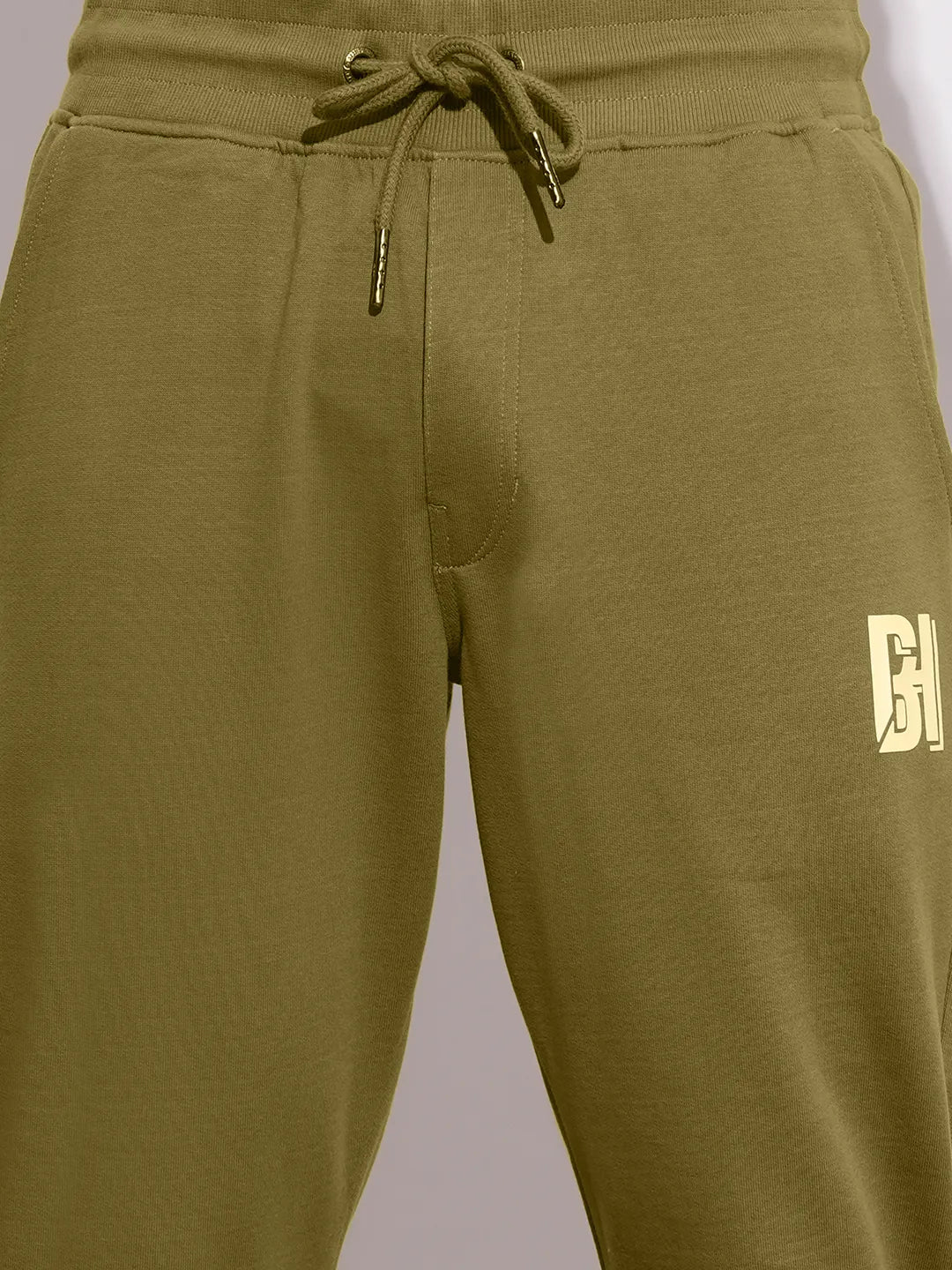 Olive Regular fit Men's Track Pants by Being Human Clothing - Image 5