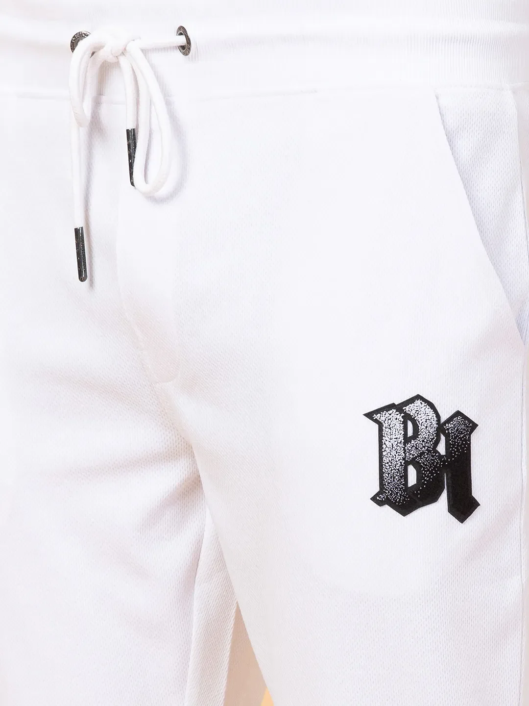 White Regular Fit Track Pants For Men By Being Human Clothing - Image 5