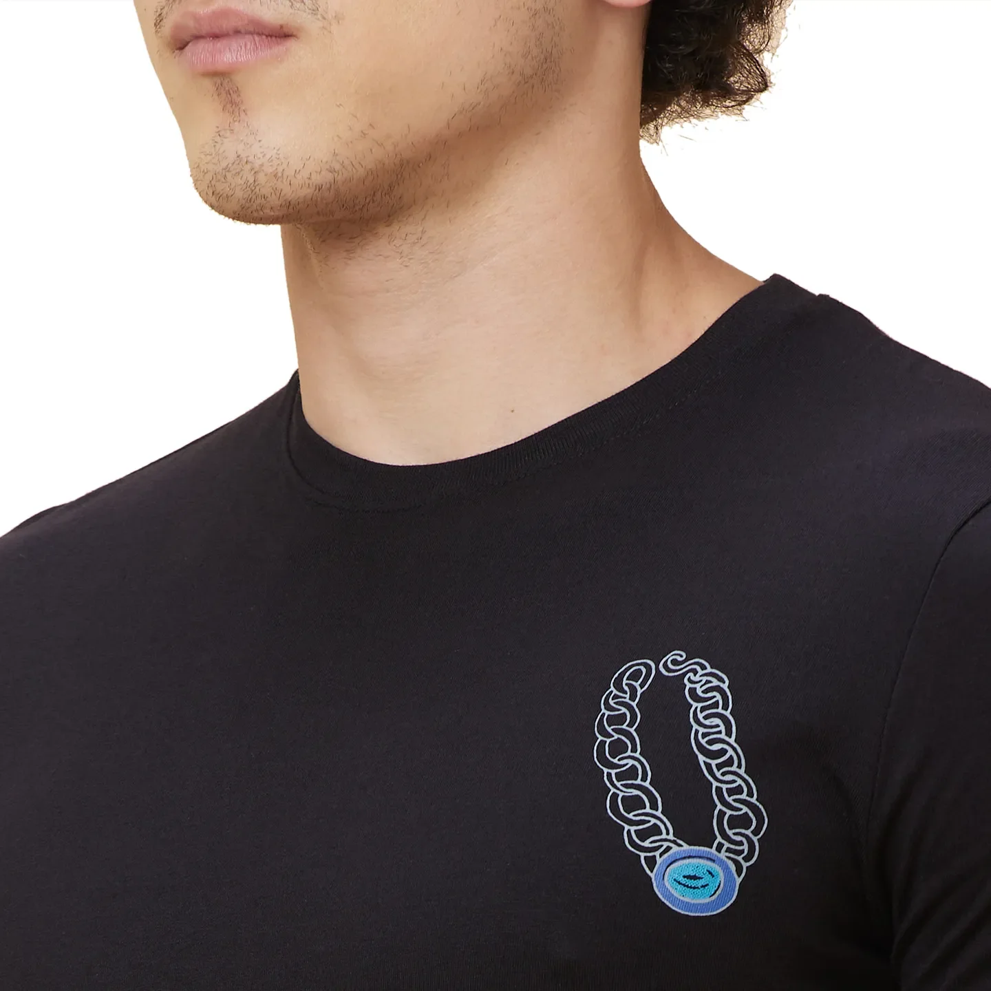 Black Regular Fit Round Neck Men's T-Shirt by Being Human Clothing - Image 5