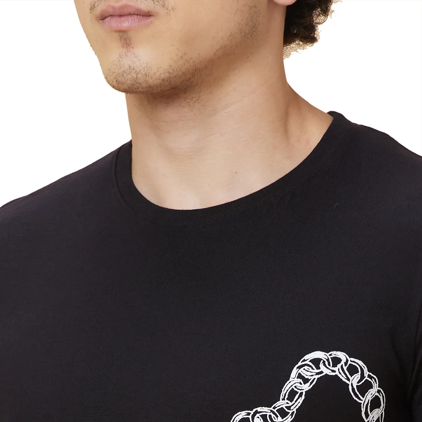 Black Regular Fit Round Neck Men's T-Shirt by Being Human Clothing - Image 5
