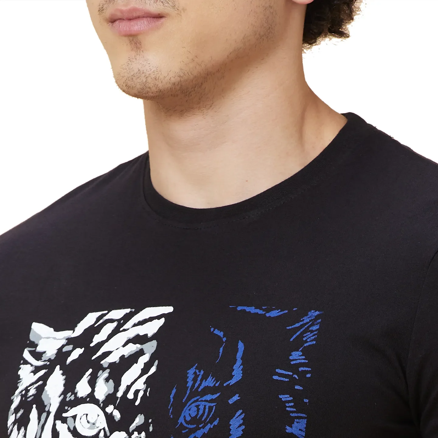 Black Regular Fit Men's Short Sleeves T-Shirt by Being Human Clothing - Image 5