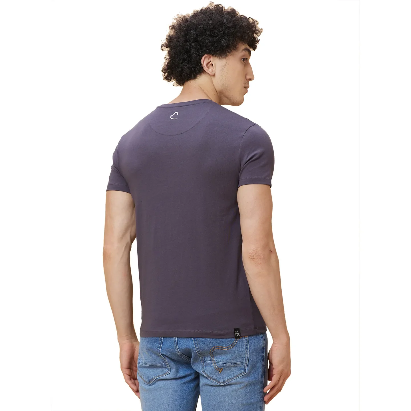 Grey Regular Fit Round Neck Men's T-Shirt by Being Human Clothing - Image 3