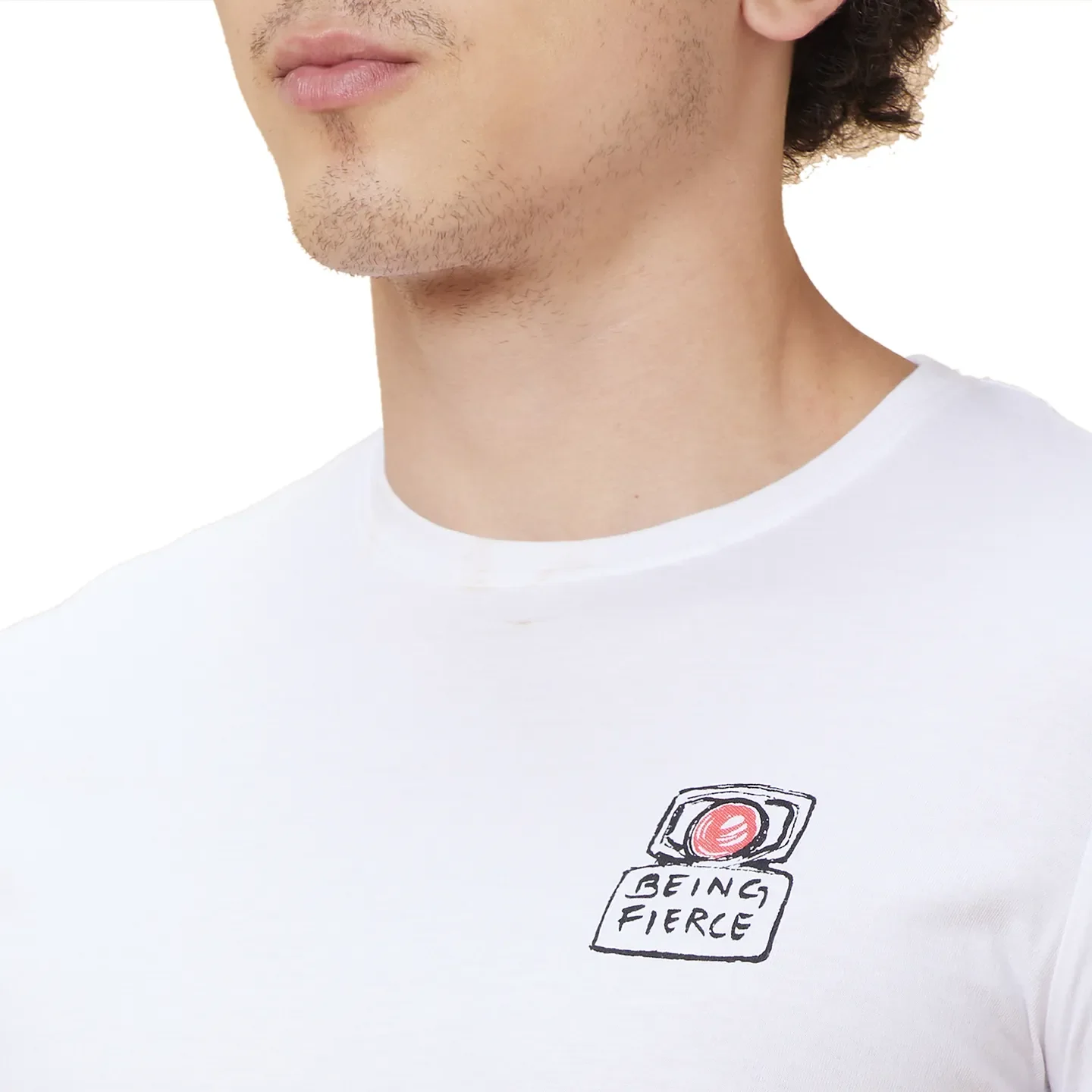 White Regular Fit Men's Short Sleeves T-Shirt by Being Human Clothing - Image 5
