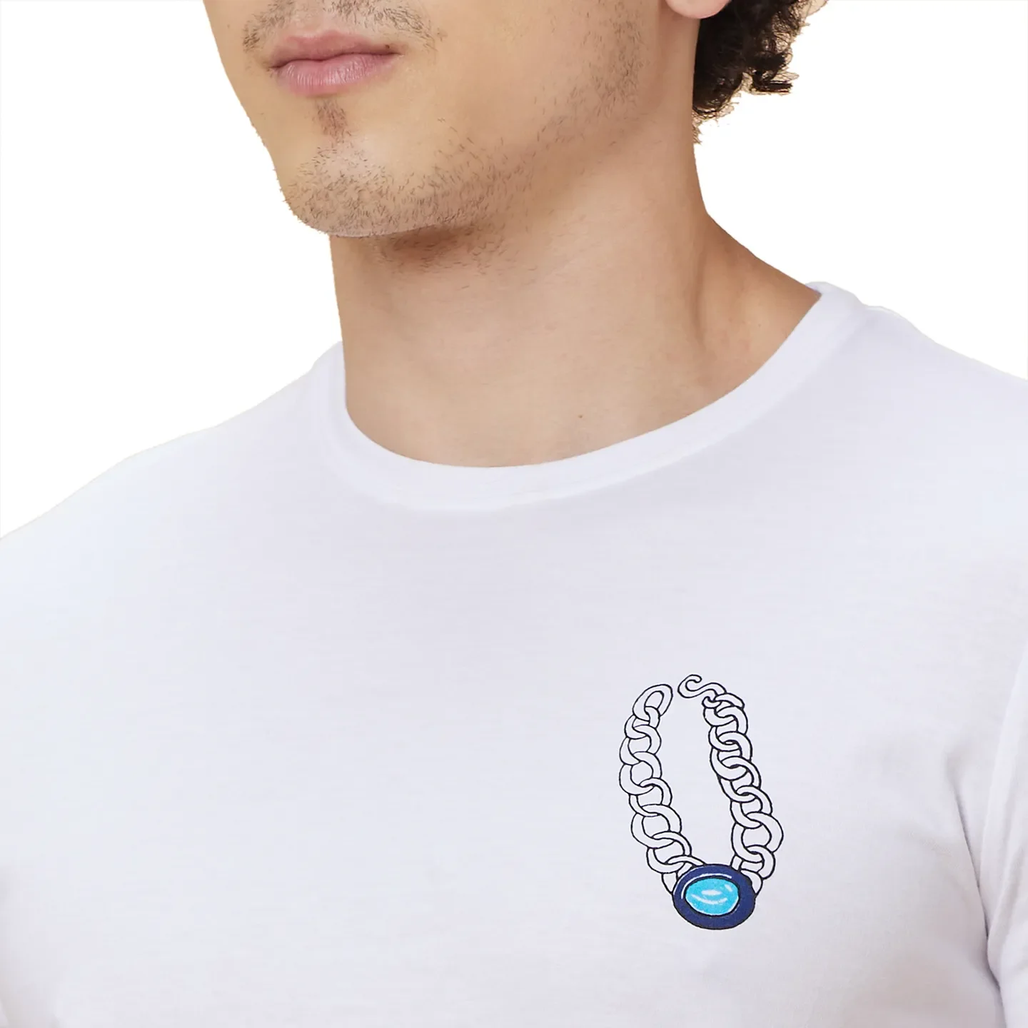 White Regular Fit Round Neck Men's T-Shirt by Being Human Clothing - Image 5