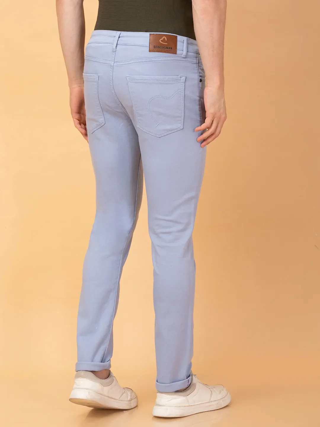 Blue Slim Fit Men's Denims by Being Human Clothing - Image 3