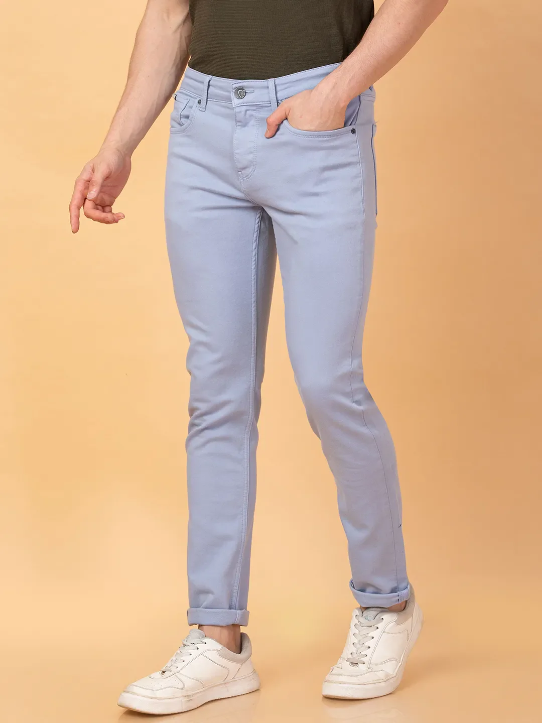 Blue Slim Fit Men's Denims by Being Human Clothing - Image 4
