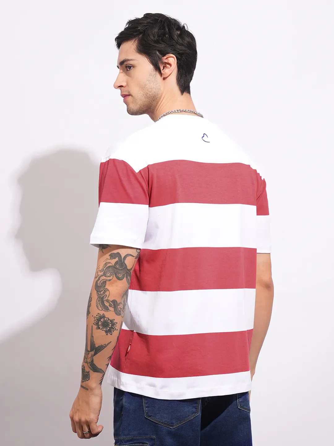 Captain America Red Easy Fit Round Neck Men's T-Shirt by Being Human Clothing - Image 3