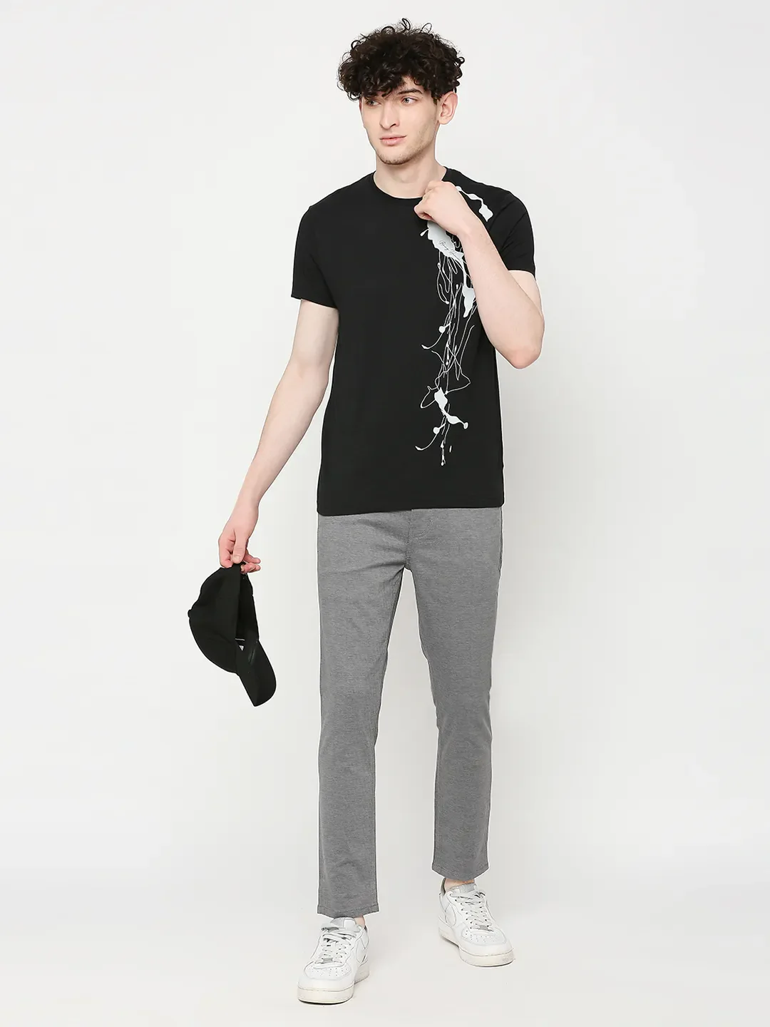 Black Regular Fit Men's Short Sleeves T-Shirt by Being Human Clothing - Image 6