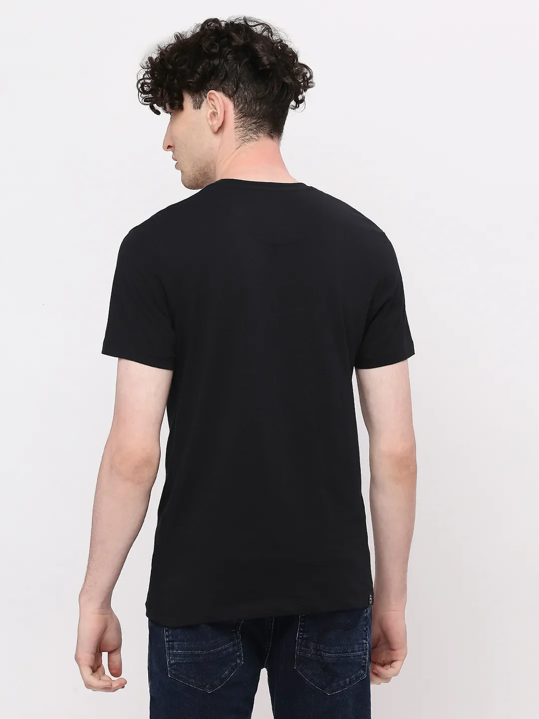 Black Regular Fit Men's Short Sleeves T-Shirt by Being Human Clothing - Image 4