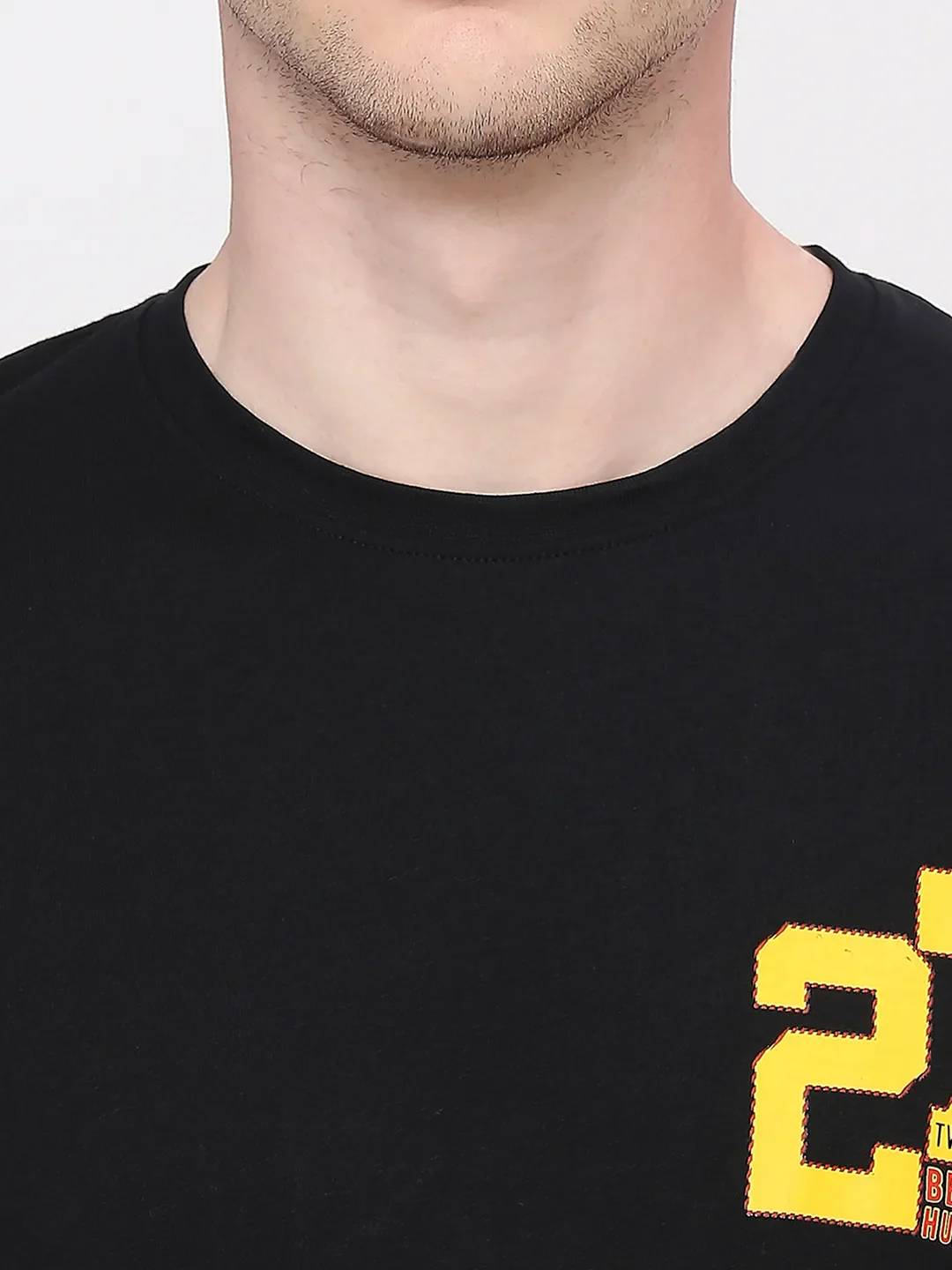 Black Regular Fit Men's Short Sleeves T-Shirt by Being Human Clothing - Image 5