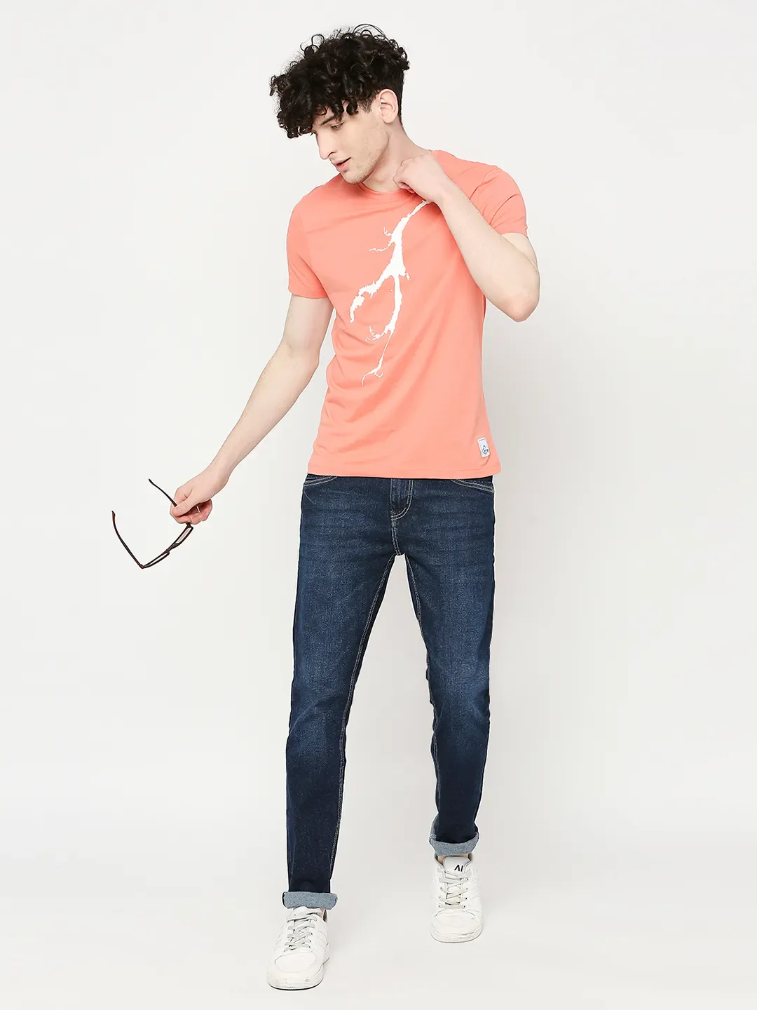 Orange Regular Fit Men's Short Sleeves T-Shirt by Being Human Clothing - Image 6