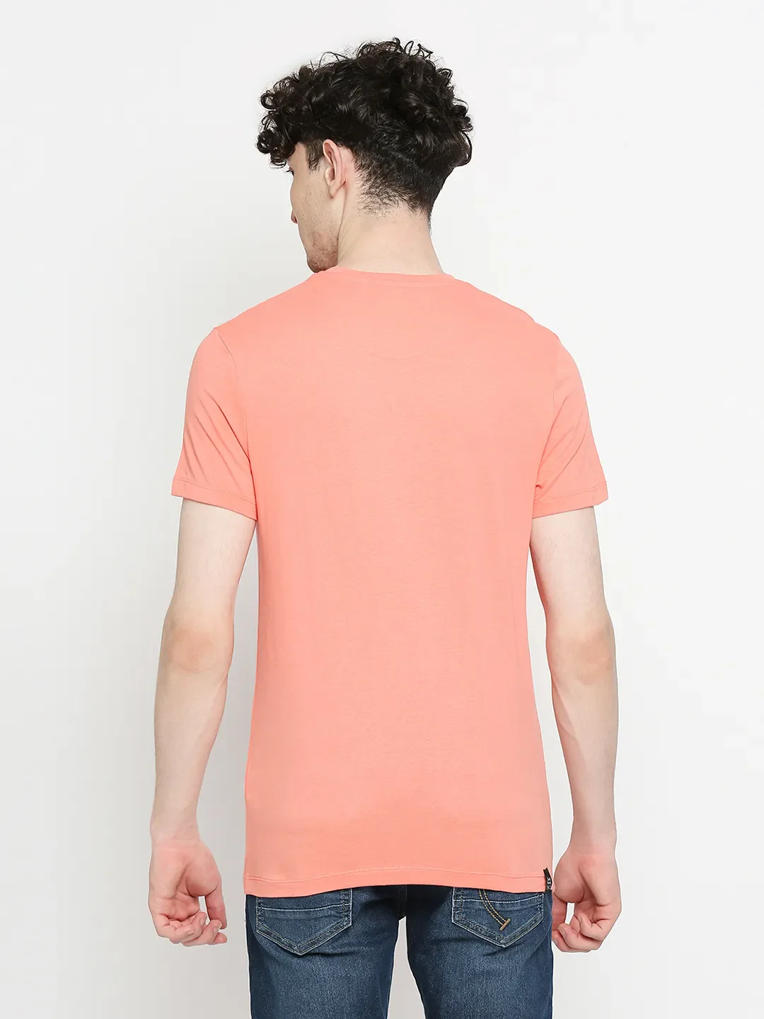 Coral Regular Fit Round Neck Men's T-Shirt by Being Human Clothing - Image 4