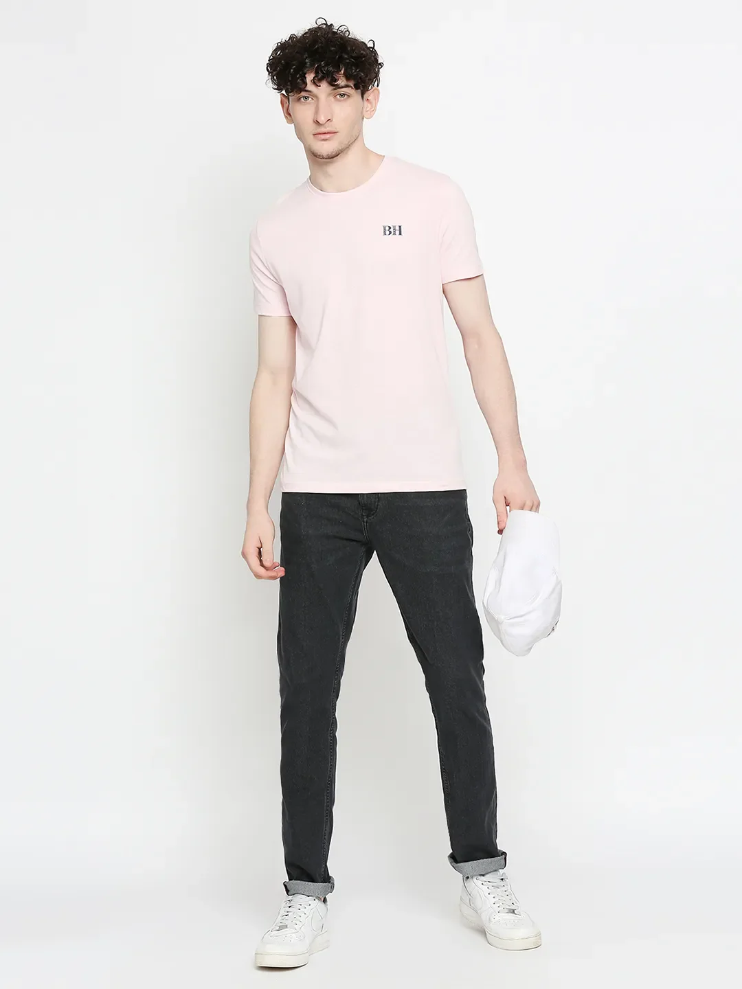 Pink Regular Fit Round Neck Men's T-Shirt by Being Human Clothing - Image 6