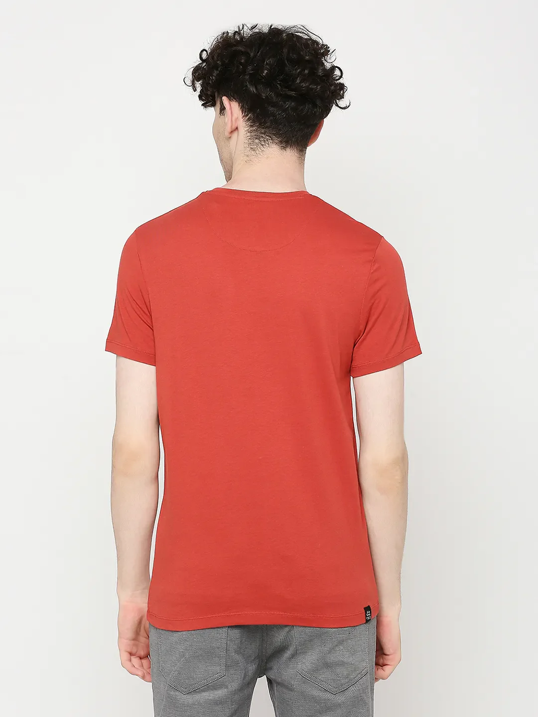 Orange Regular Fit Men's Short Sleeves T-Shirt by Being Human Clothing - Image 4