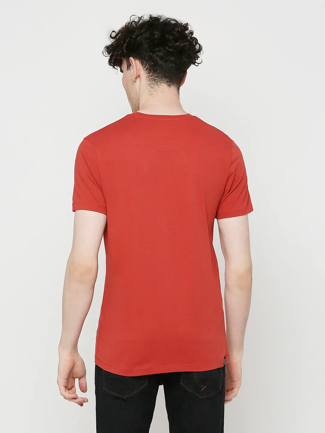 Rust Regular Fit Round Neck Men's T-Shirt by Being Human Clothing - Image 4