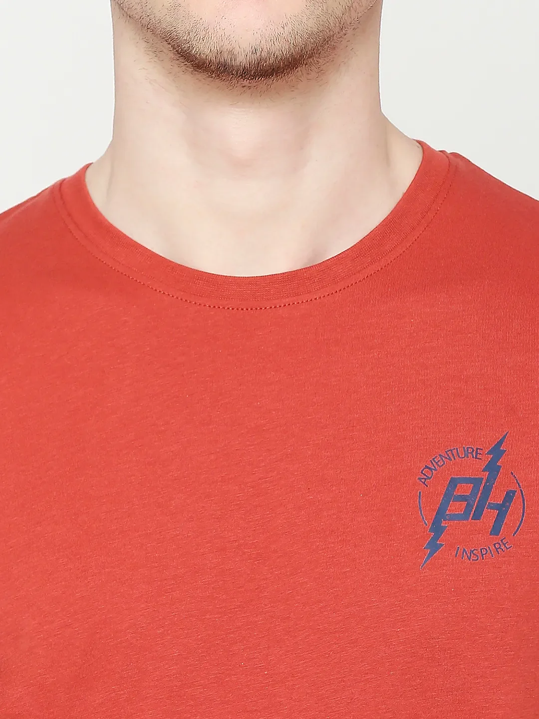 Rust Regular Fit Round Neck Men's T-Shirt by Being Human Clothing - Image 5