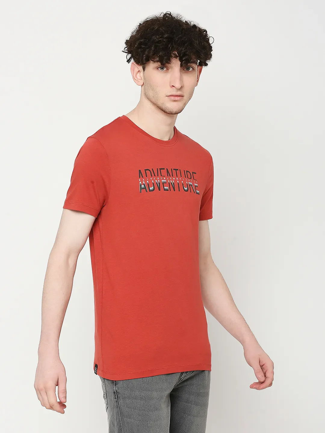 Rust Regular Fit Round Neck Men's T-Shirt by Being Human Clothing - Image 3