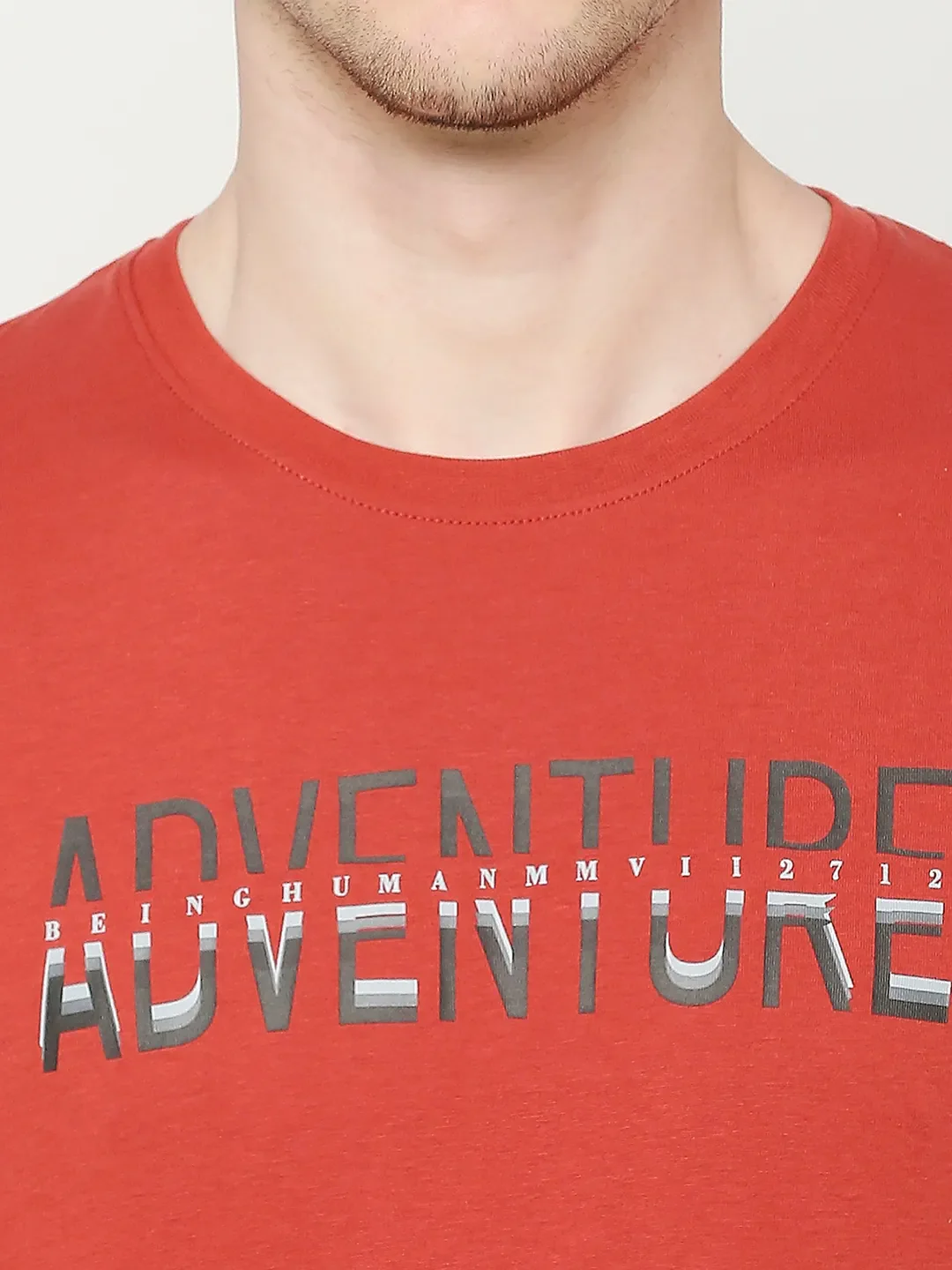 Rust Regular Fit Round Neck Men's T-Shirt by Being Human Clothing - Image 5