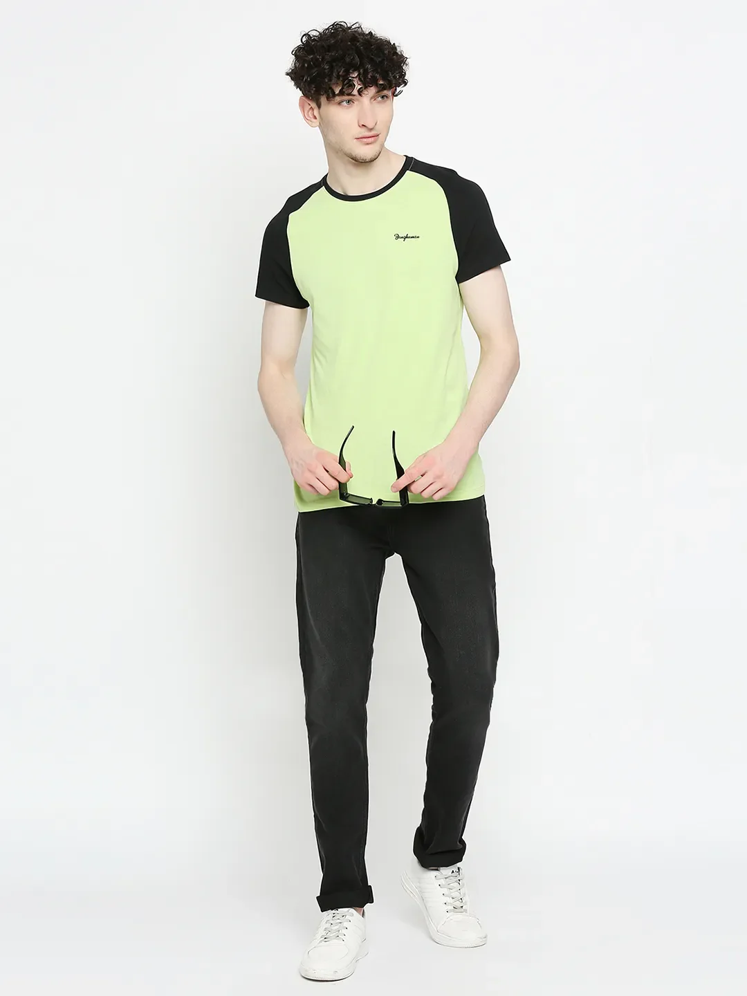 Green Regular Fit Men's Short Sleeves T-Shirt by Being Human Clothing - Image 6