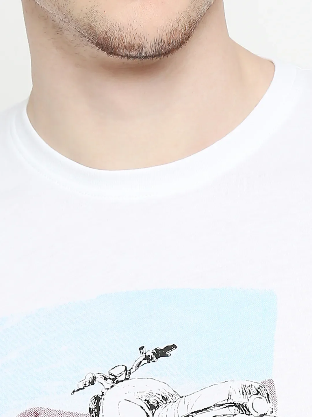 White Regular Fit Men's Short Sleeves T-Shirt by Being Human Clothing - Image 5