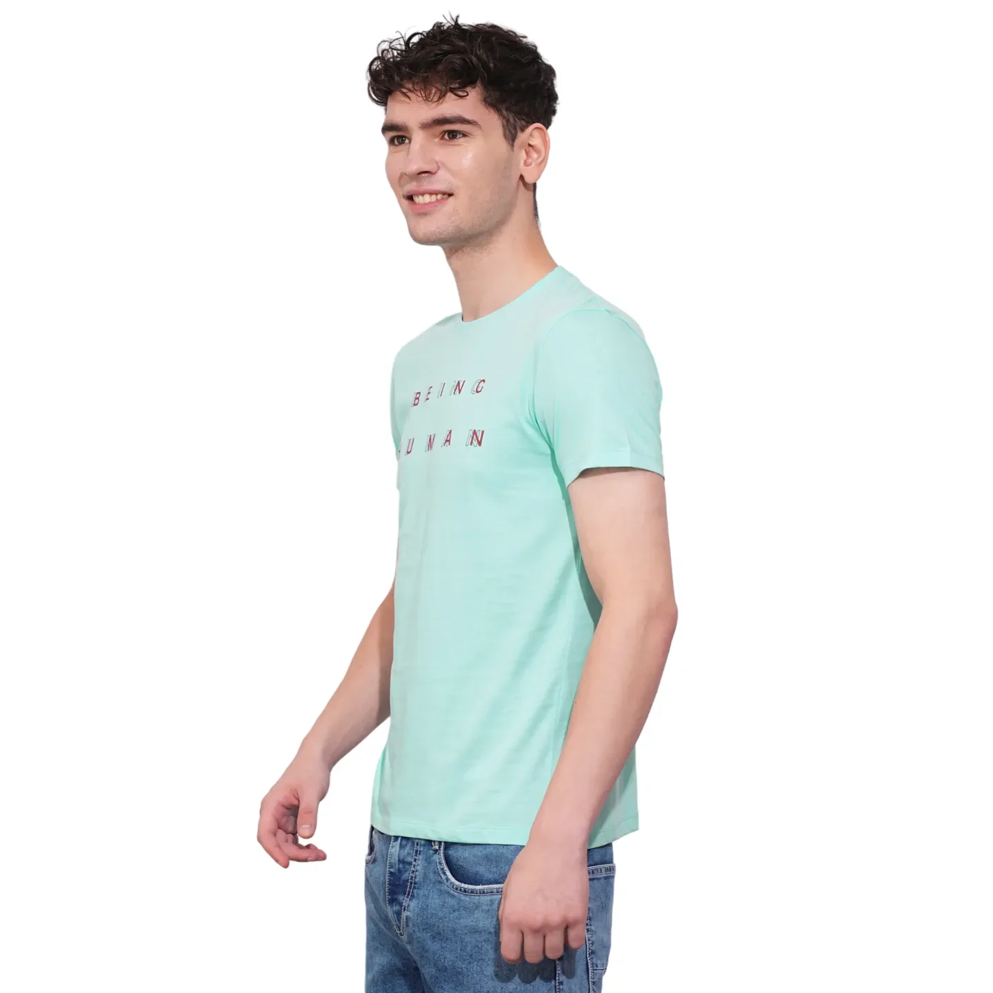Aqua Regular Fit Men's Short Sleeves T-Shirt by Being Human Clothing - Image 2